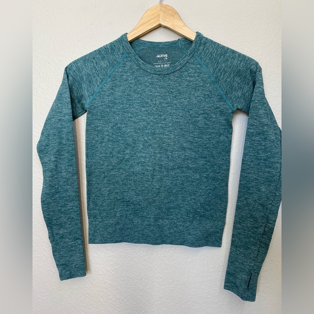 Active by Tu Ribbed Compression Workout Top Size S
